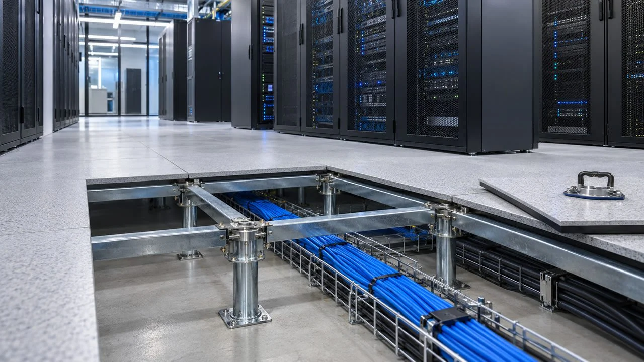 Piso elevado para data center