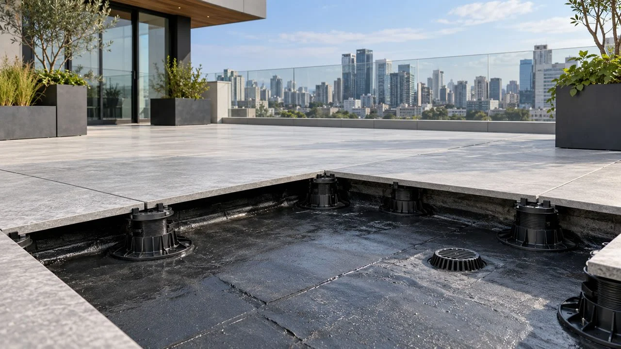 piso elevado para rooftop